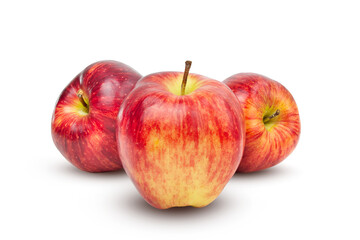 Red apple fruit isolated on white background