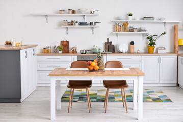 Stylish interior of modern kitchen