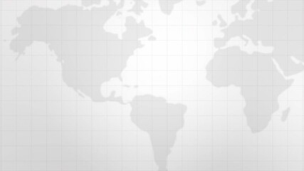 Abstract background moving blurred world map with grid for cyber and futuristic concept, with copyspace - Powered by Adobe