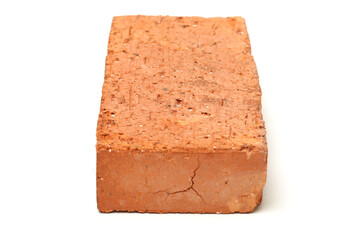 red brick isolated on white background 