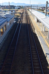Fototapeta premium 鉄道線路 羽越本線