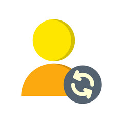 Refresh , Users flat icon.