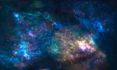 51346488 - space galaxy background with nebula, stardust and bright shining stars. vector illustration for your design, artworks