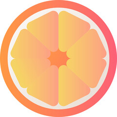 orange slice gradient icon