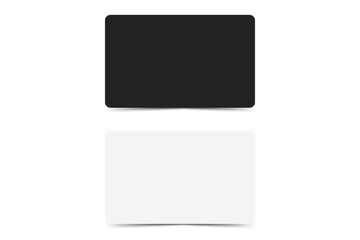 Stack of blank business card on white background 
