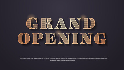 grand opening elegant lettering poster or banner decoration for open ceremony copy space