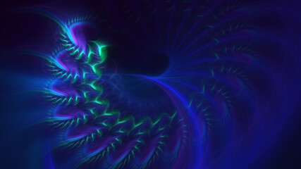 Obraz premium 3D rendering abstract multicolor fractal light background