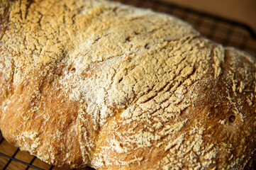 Homemade hearth bread