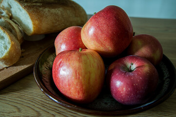 Apples and bread