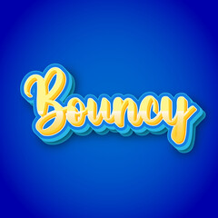 bouncy text effect editable