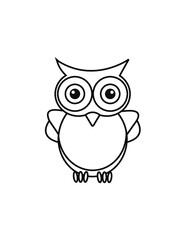 Owl Simple Vector Logo Line Concept
