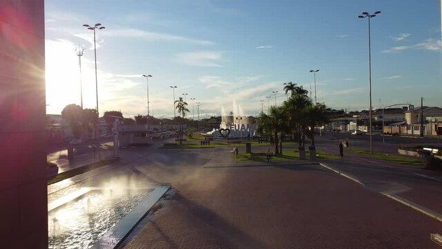Aerial view of Boa Vista, Roraima. Northern Brazil. 4K.