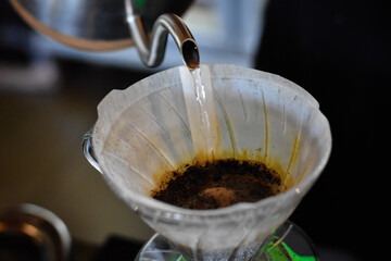 drip coffee, Barista making drips coffee