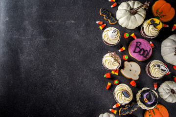Halloween cupcakes and cookies