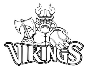 Viking Baseball Sports Mascot