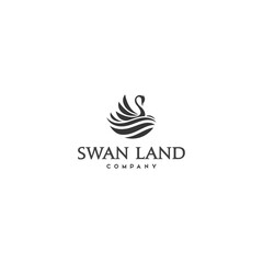 swan logo design vector illustration