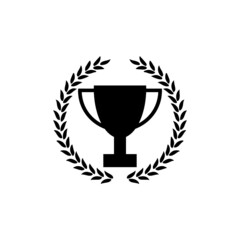 Winner trophy cup icon isolated on white background