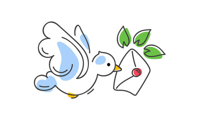 the bird carries a message