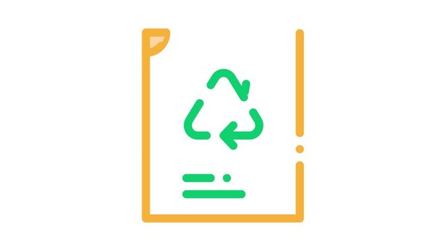 Eco Recycle Vacuum Package Packaging animated icon on white background