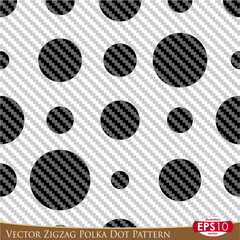 Vector Zigzag Polka Dot Pattern