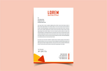 Letterhead Template Design. Luxury, Modern, Elegant, Professional, Minimalist, Business, Abstract, Modern Letterhead Design. Vector Illustration
