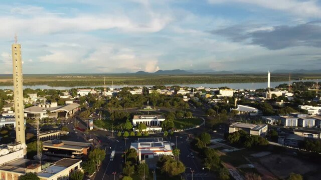 Aerial view of Boa Vista, Roraima. Northern Brazil. 4K.