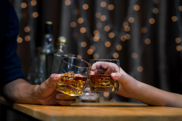 whiskey, for a friendly party in a bar or a restaurant.