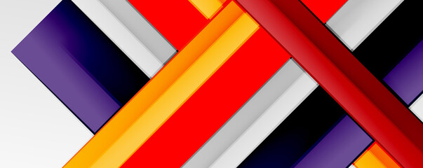 Multicolored lines background. Design template for business or technology presentations, internet posters or web brochure covers