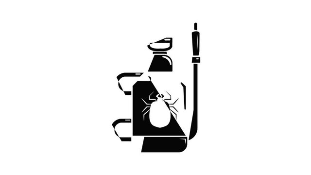 Pest control poison icon animation simple best object on white
