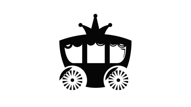 Carriage icon animation simple best object on white