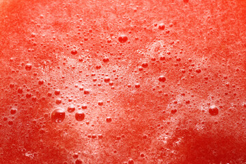 Macro of watermelon juice