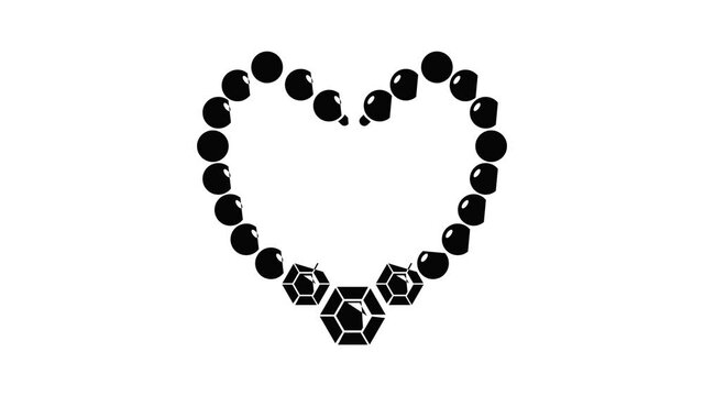 Necklace icon animation simple best object on white
