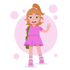 Back to school girl with uniform