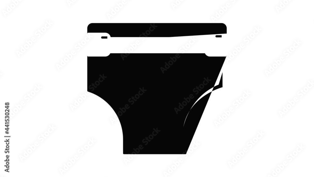 Poster diaper icon animation simple best object on white