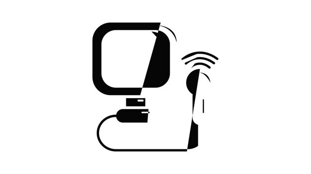 Ultrasound icon animation simple best object on white