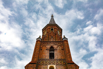 Fototapeta na wymiar Neo-Gothic Catholic Church of the Sacred Heart of Jesus in Stoyaniv, Ukraine