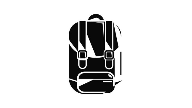Backpack icon animation simple best object on white