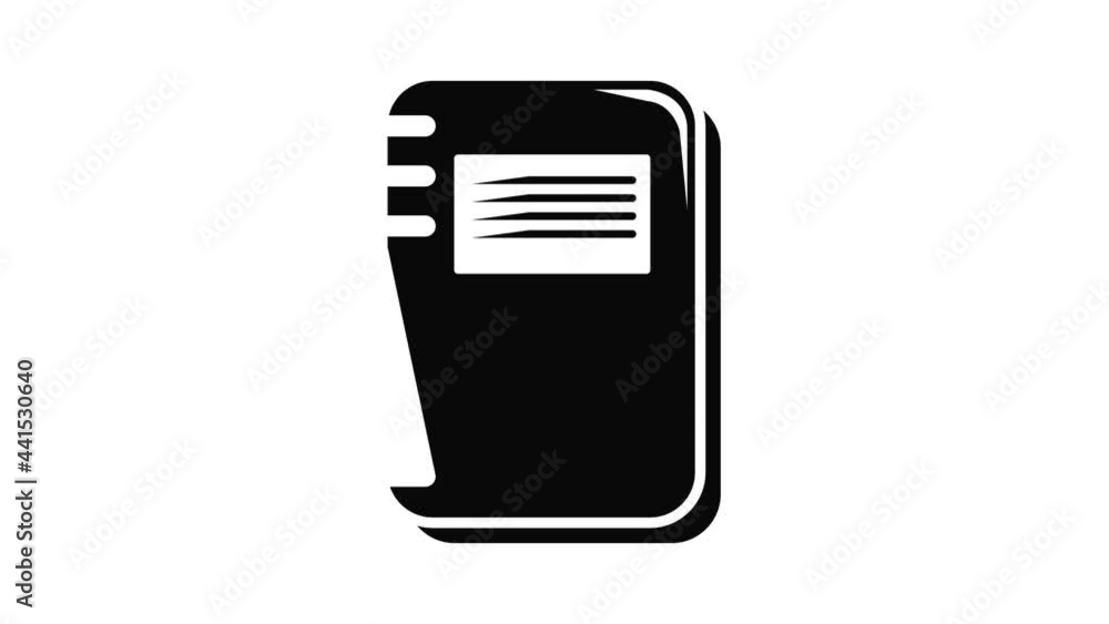 Poster notebook icon animation simple best object on white