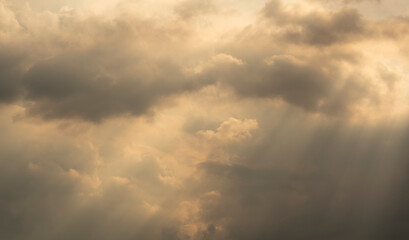 Dreamy Sky with Puffy Clouds 
