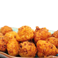 Takoyaki on white background 