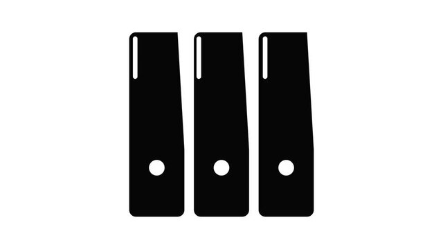 Office folder icon animation simple best object on white