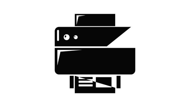 Printer icon animation simple best object on white