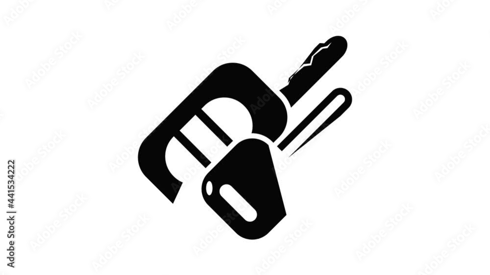 Poster auto key icon animation simple best object on white