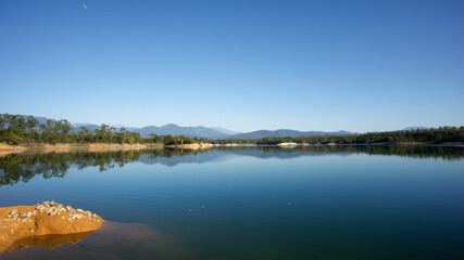  Alzitone lake in Eastern plain of Corsica        
