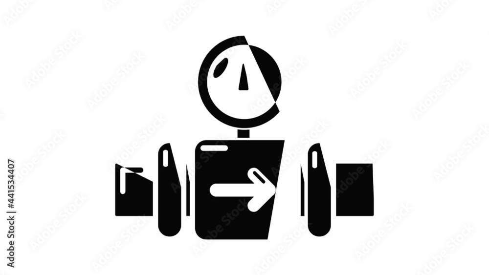 Aufkleber pressure sensor icon animation simple best object on white