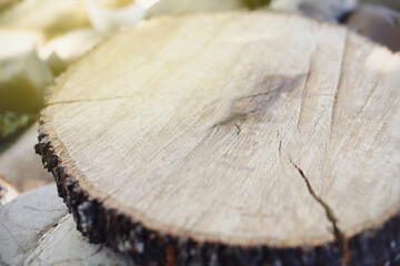 Wood texture background with bokeh