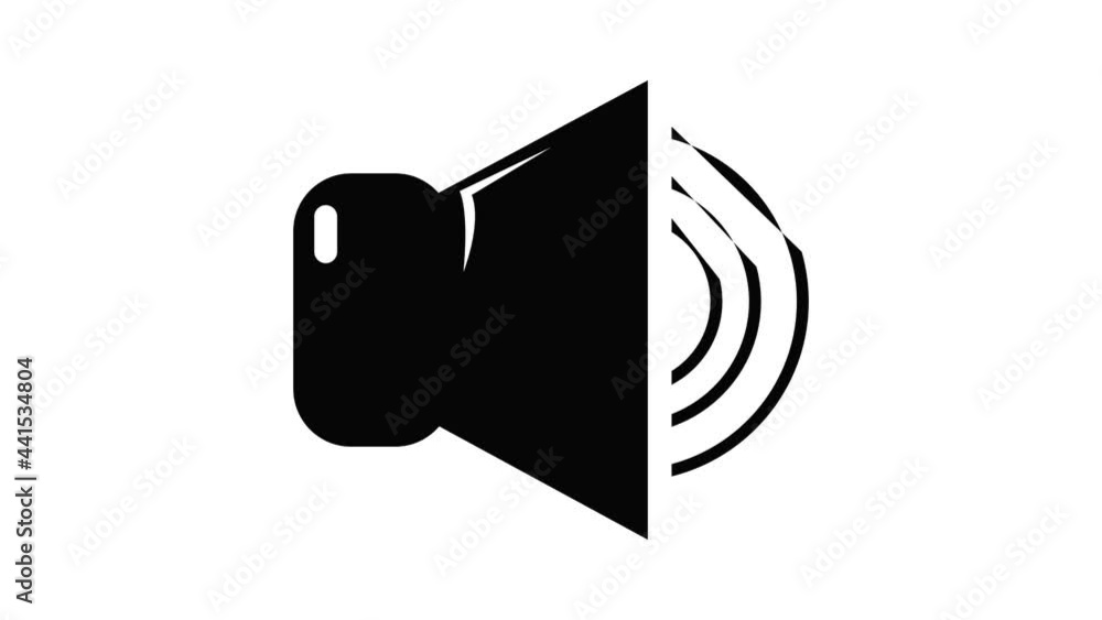 Poster volume up icon animation simple best object on white