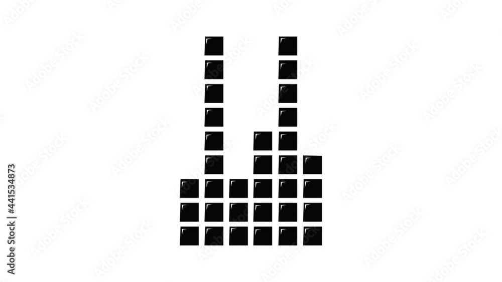 Poster equalizer icon animation simple best object on white