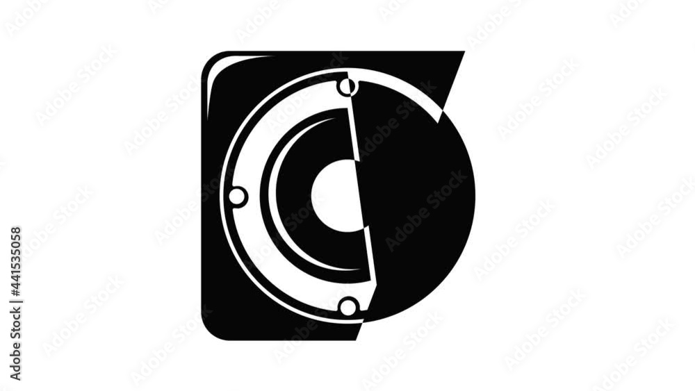Poster speaker icon animation simple best object on white