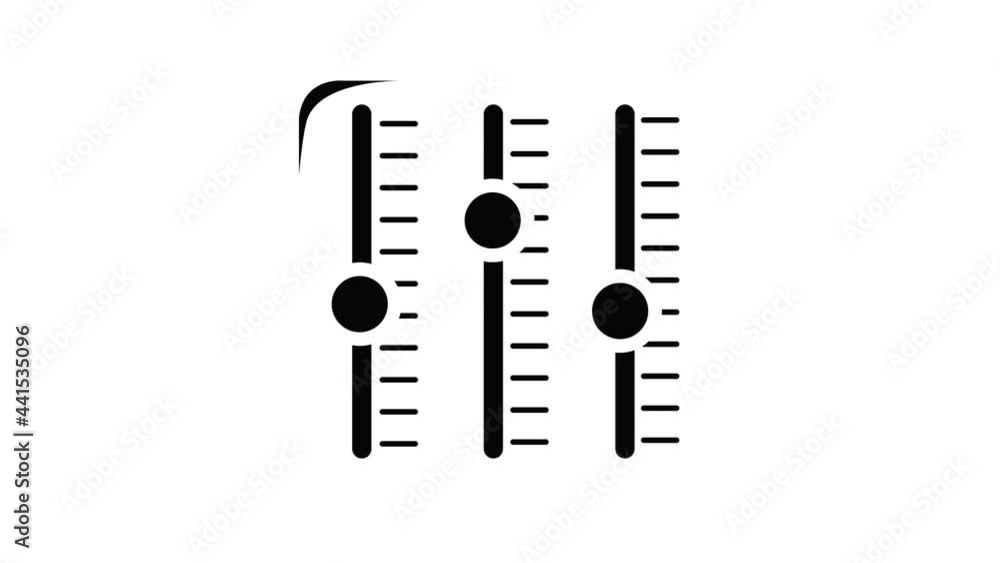 Poster sound mixer icon animation simple best object on white